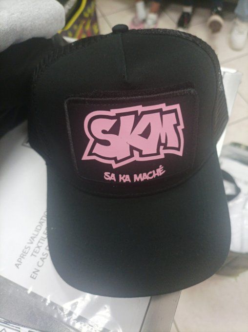 Casquette scratch SKM amovible Rose (autres couleurs possibles)